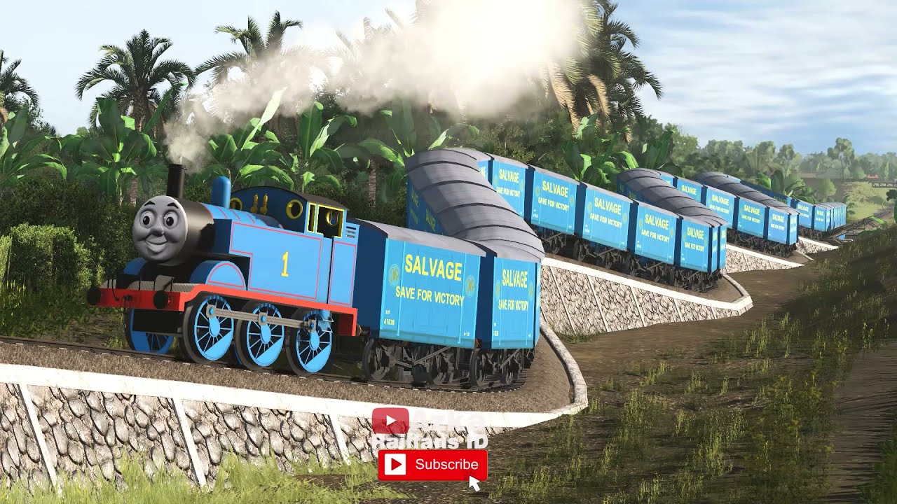 Thomas Melewati Rel Berkelok | Thomas Passes the Winding Rail | Train Impossible