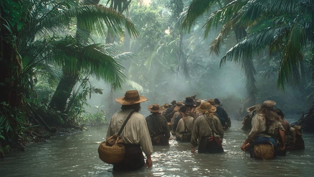 A sudden disaster leaves them fighting for life on a forbidden island / Adventure Movie in English