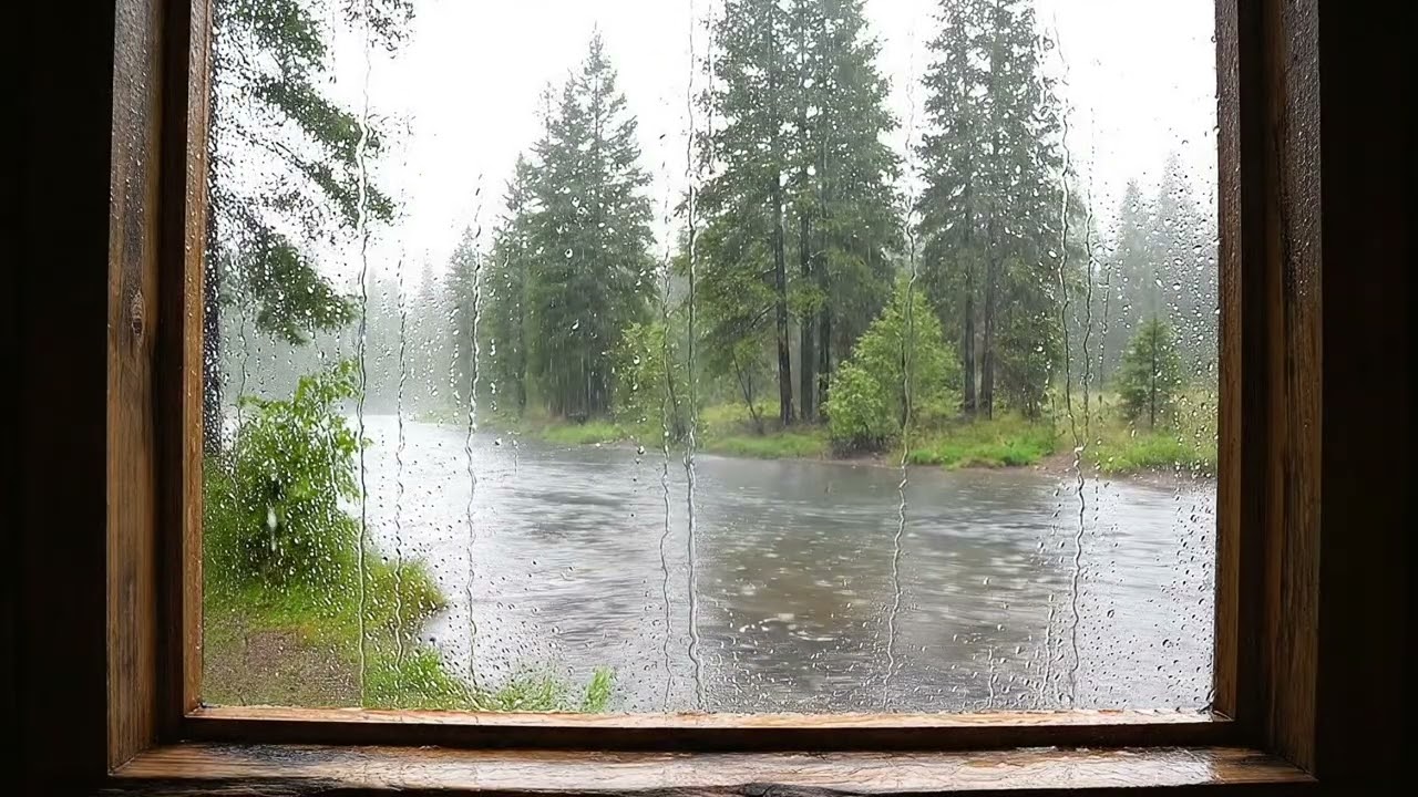 Soft Rain and Flowing River | Relaxation Sounds for Anxiety Relief