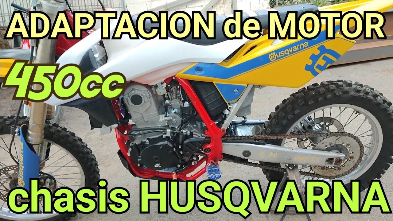 INSTALACION DE MOTOR (MAQUINA) 450CC 4K MCR A CHASIS DE HUSQVARNA...