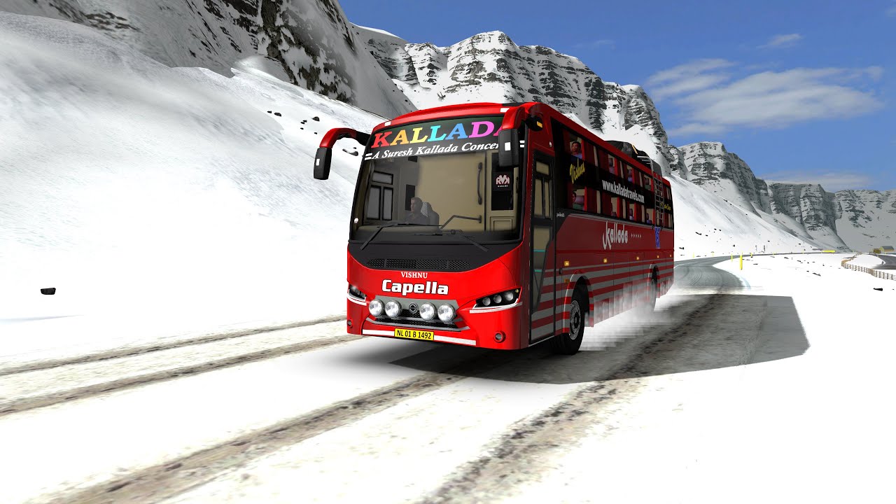 Bus driving on a extremely slippery road | Games