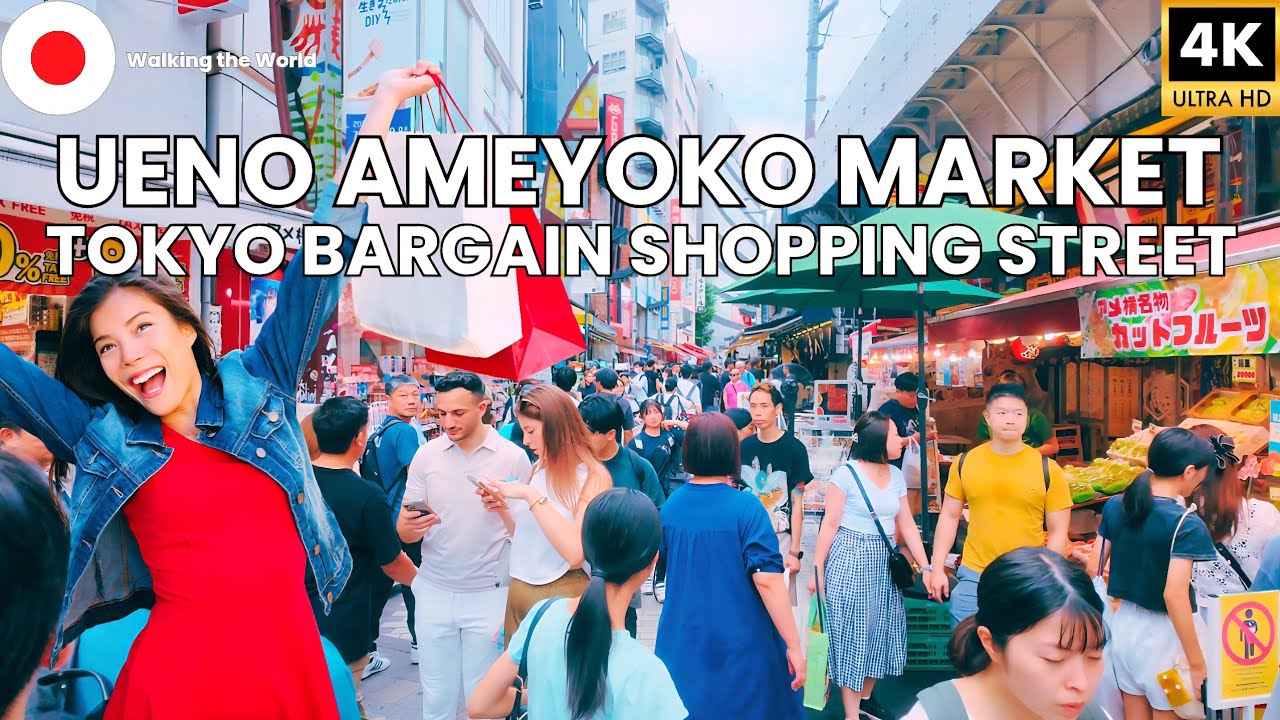 Tokyo's Famous Shopping Street: Ueno Ameya-Yokocho (Ameyoko) FULL Walking Tour [4K]