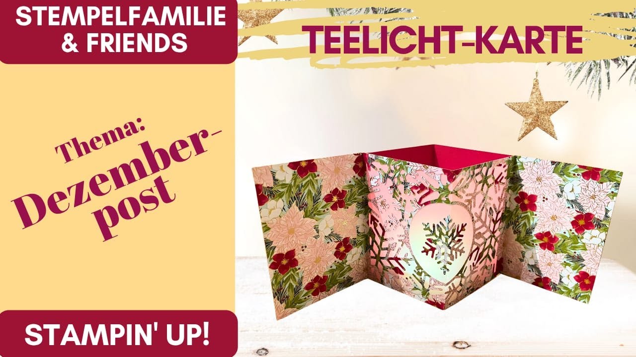 winterliche Teelicht-Karte - mit Flockenpost von Stampin' UP!