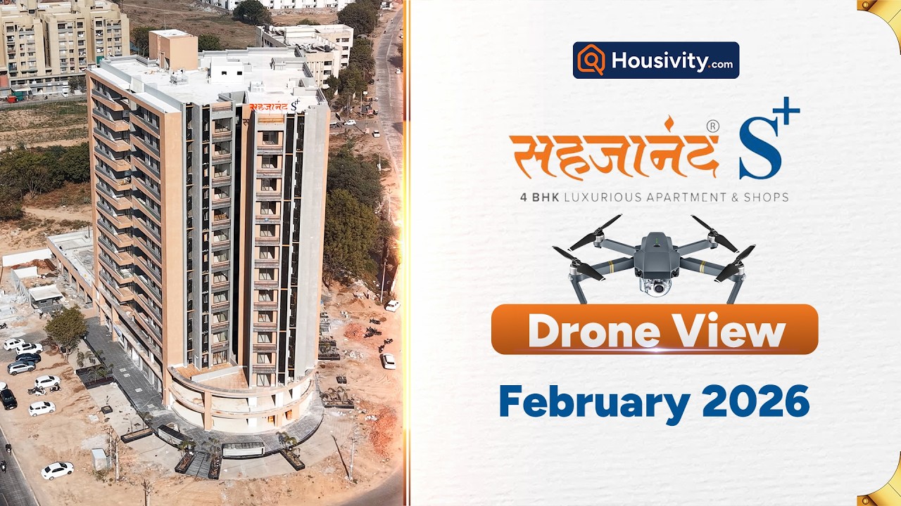Premium 4BHK Living at Akshar Sahjanand S Plus , Vavol  — Drone Tour  / feb 2026 #realestate