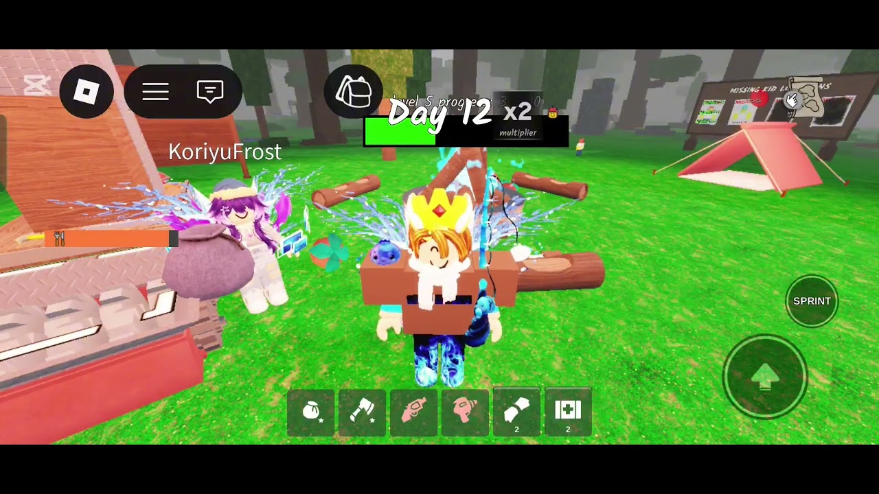 Playing 99 nights with my cousin! @KoriyuFrostingImpulse #99nights#roblox