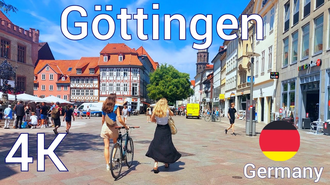 Walking tour in Göttingen in Germany 4k 60fps (☀️2023)