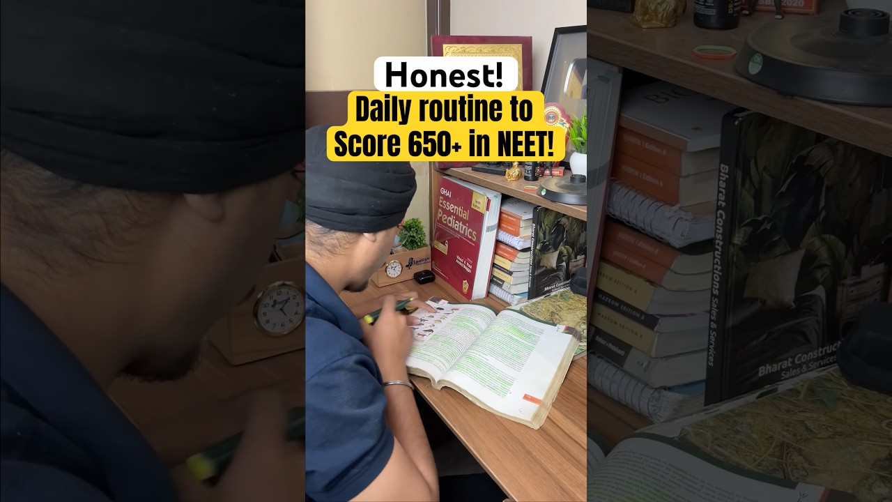 Daily routine to score more than 650 marks in NEET #neet #aiims #mbbs #neet2027 #routine