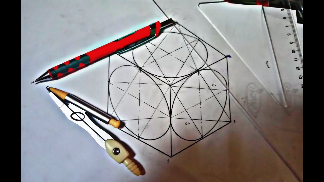 (ellipse)رسم الدائرة فى الإيزومترك