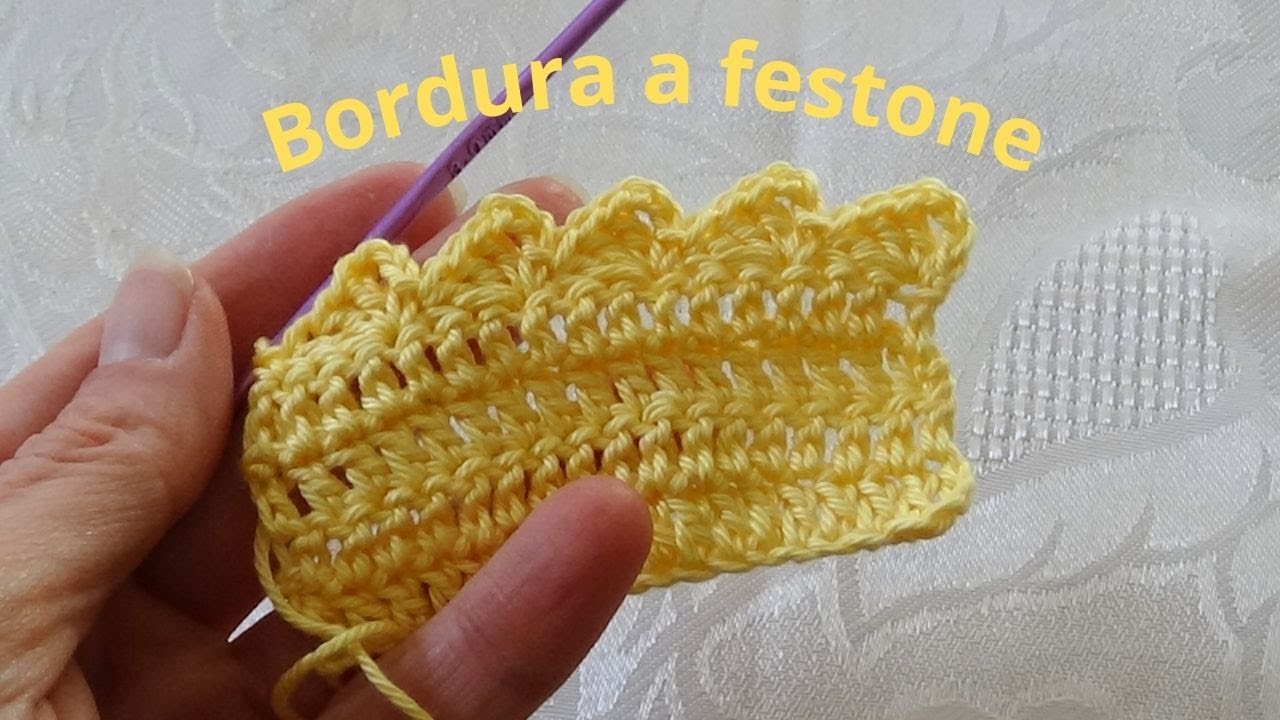 Вязаная крючком фестончатая кайма