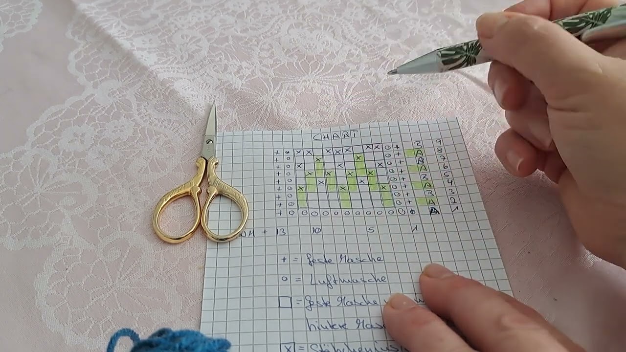 Erste Schritte Mosaikhäkeln - Tutorial Overlay Mosaik - das Grundprinzip: feste Maschen und Stäbchen