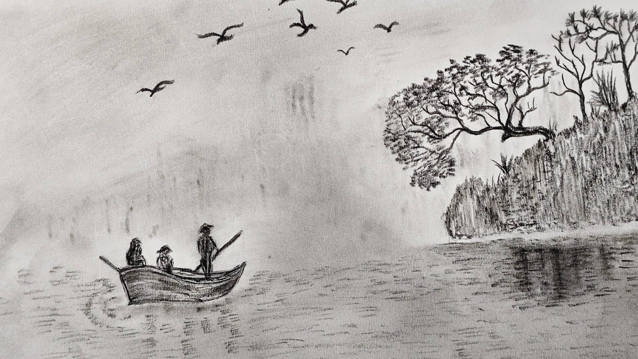 Lake view sketch 