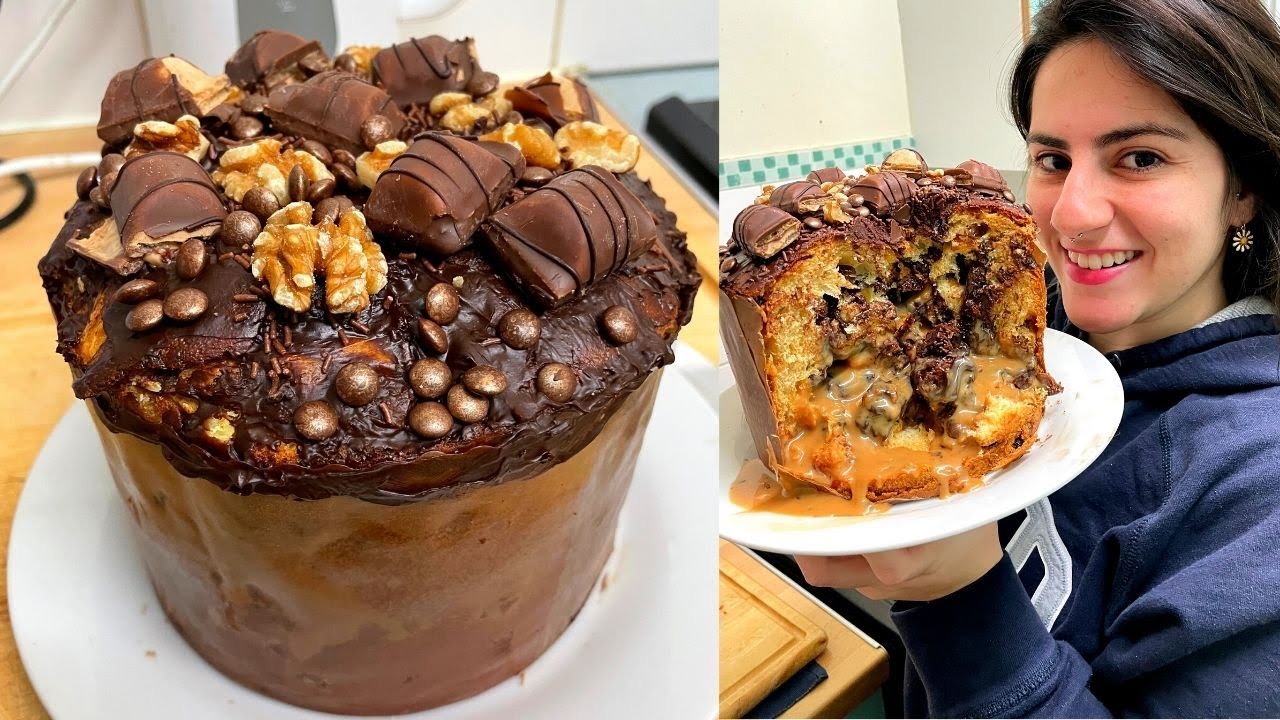 🕗 APENAS 10 MINUTOS... COMO FAZER PANETONE RECHEADO COM CHOCOLATE E DOCE DE LEITE