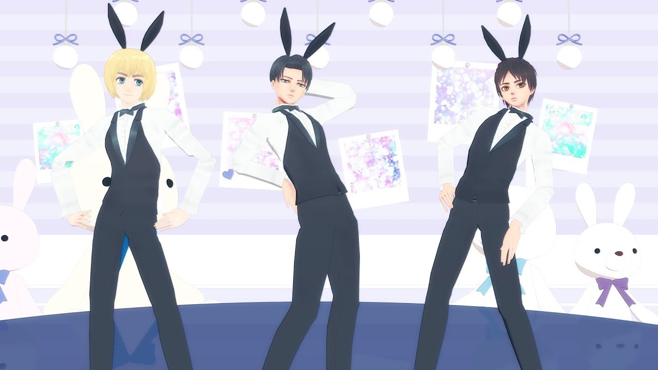【進撃のMMD】STEP (Bunny Hoodies & Bunny Suit)