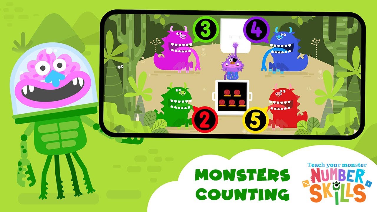 Teach Your Monster Number Skills #1 - Learn to Count with Adorable Monsters!