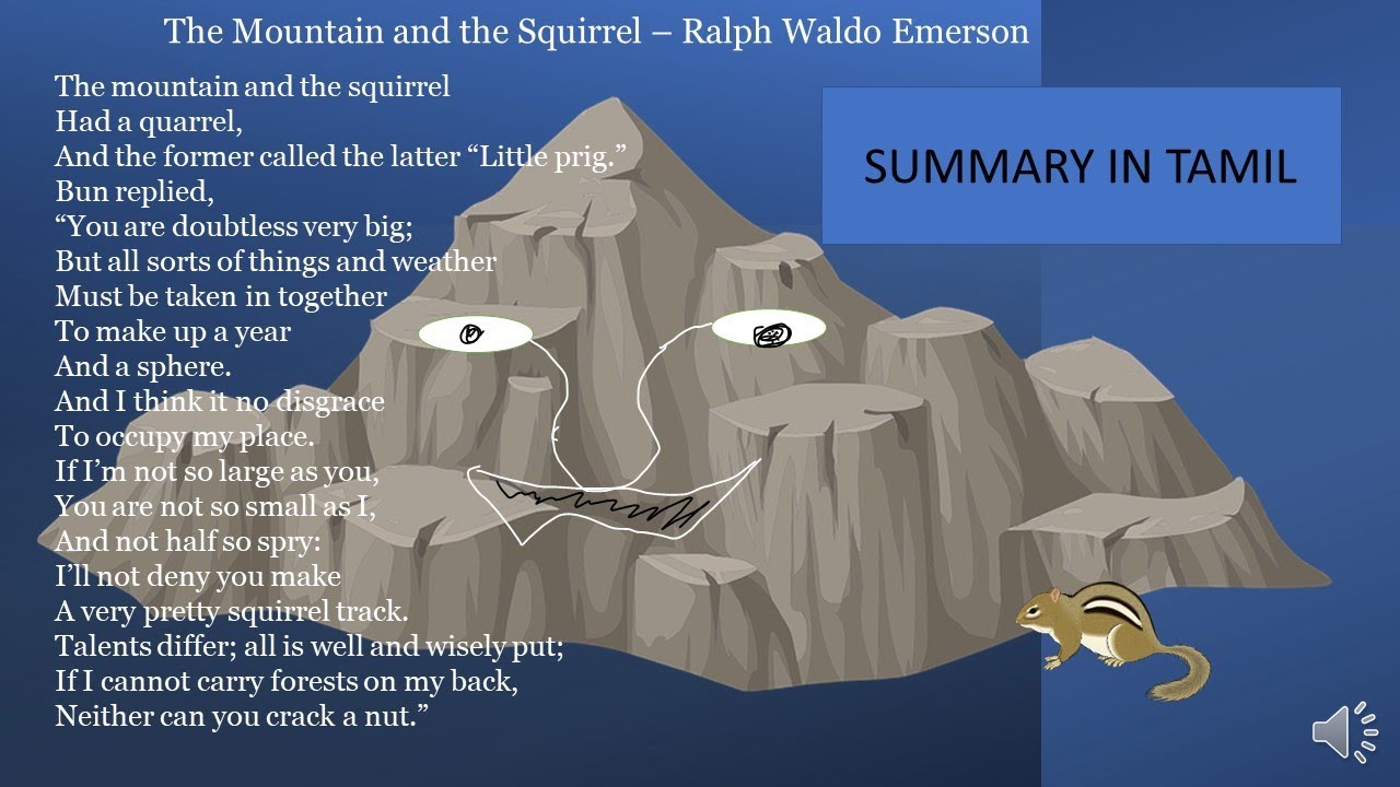 The Mountain and the Squirrel in Tamil/poem summary / CBSE syllabus/ primary and middle school level