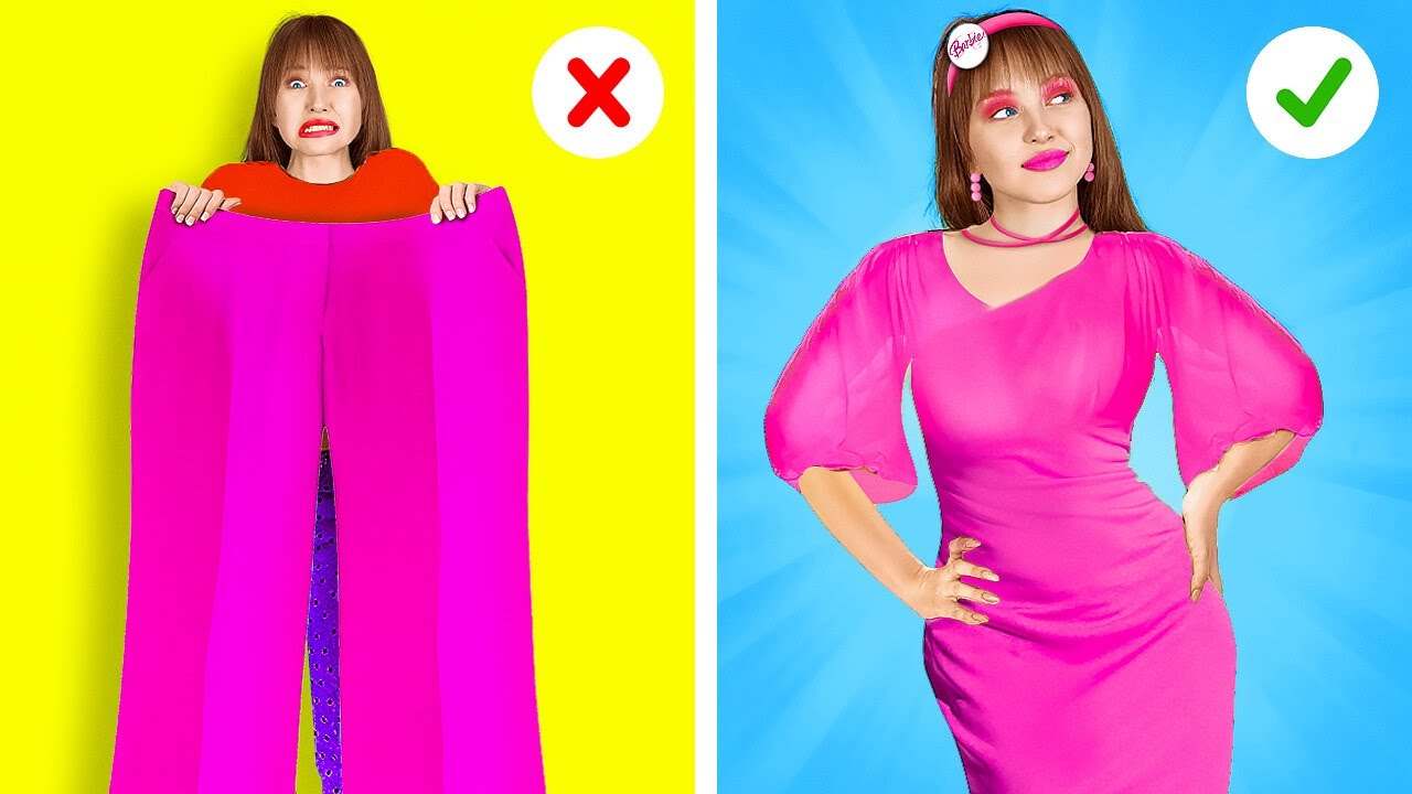 TENHA ROUPAS PERSONALIZADAS 😍 Truques secretos para atualizar roupas velhas, 123 GO! TRENDS