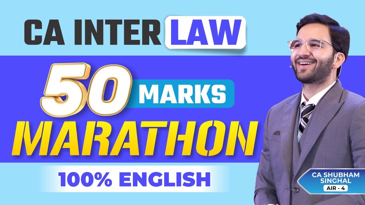 GOAT Revision | May'26 & Sept'26 | 50 marks | CA Inter Law | 100% English | ICAI | CA Shubham