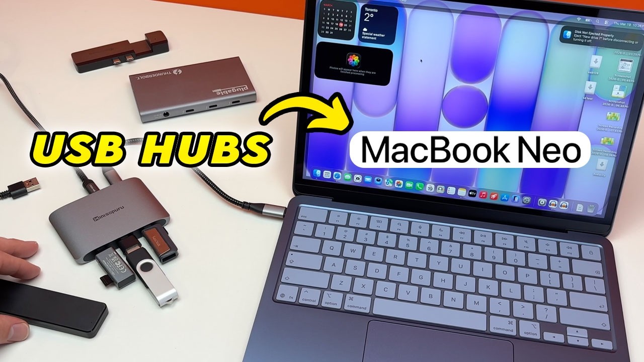 MacBook Neo: Как выбрать USB-концентратор