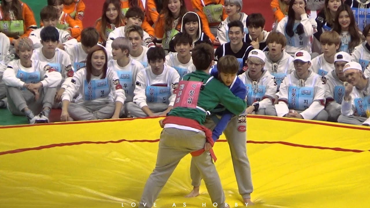 160118 아육대 방탄소년단 진 씨름 밭다리걸기 시범
