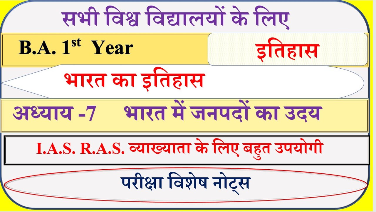 B A 1st year History second paper 2023 |क्षेत्रीय राज्यों का उदय |Janpad maha janpad  #History