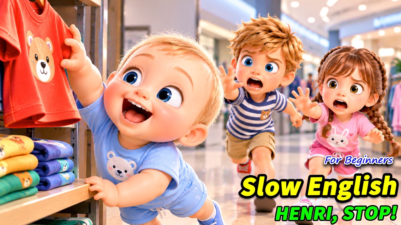 Baby Henry Started Playing in the Store... THEN Everything Got Out of Control! 😱| Slow English (A2)