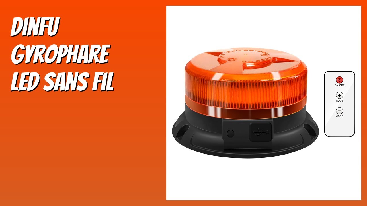AVIS (2026) : Dinfu Gyrophare LED Sans Fil. DÉTAILS