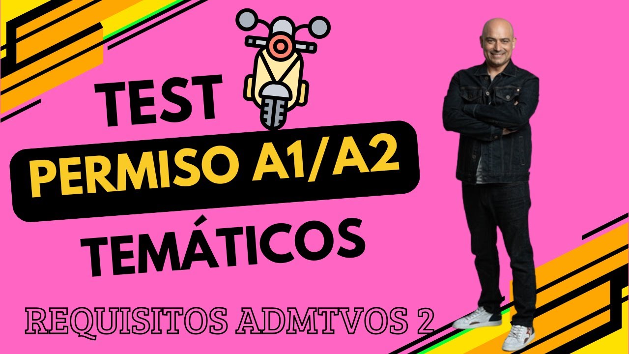 ⚠️🍀 REQUISITOS ADMINISTRATIVOS 1TEST TEMÁTICOS para APROBAR tu examen TEÓRICO DE MOTO !! #testdgt