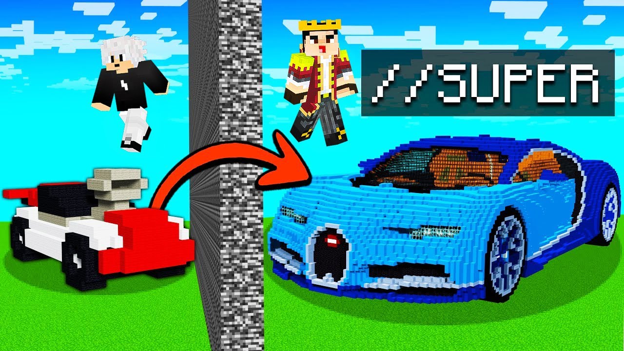 KO ZA 15 MINUTA NAPRAVI BOLJI AUTO U MINECRAFTU POBJEĐUJE! :O