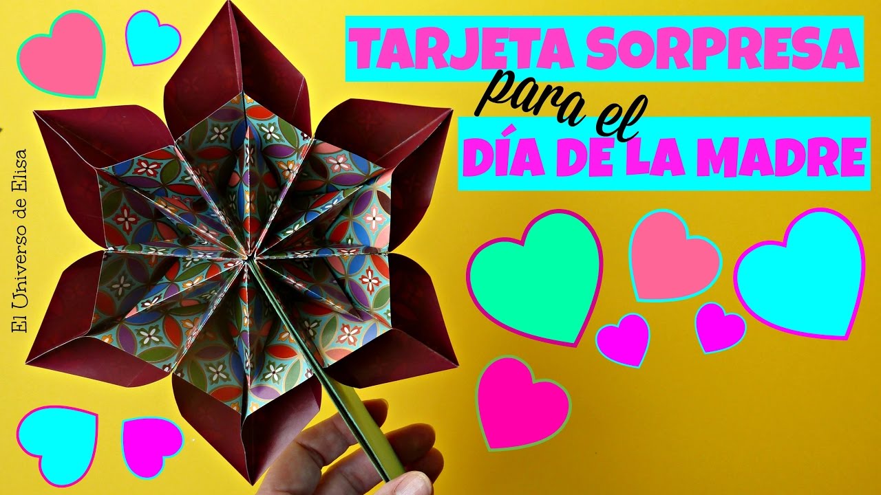Ideas de Regalo para el Día de las Madres,Tarjeta Flor para el Día de la Madre, Día de la Madre