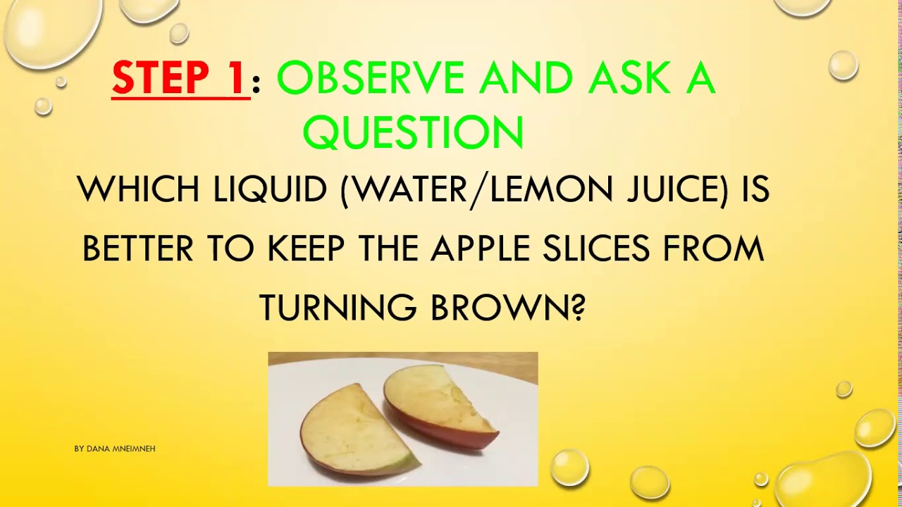 Scientific Method- Apple Experiment