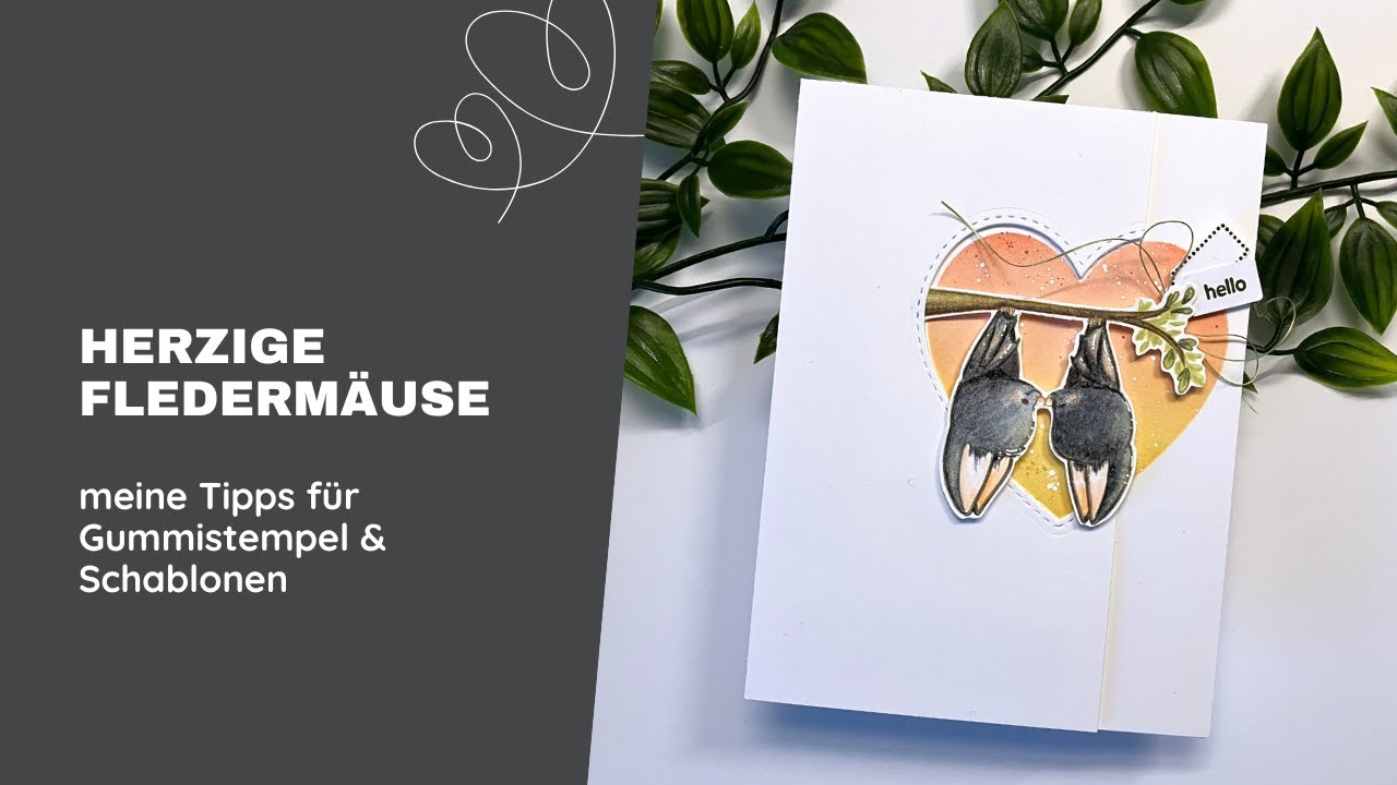 Herzige Fledermäuse & meine Tipps für Gummistempel & Schablonen | Impronte d'Autore