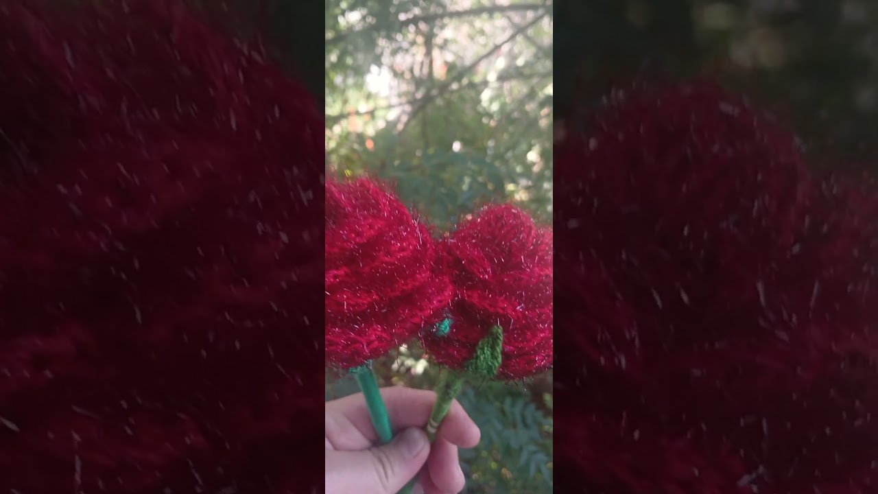 Simli İpten G&uuml;l Yapımı ! #elemeği #crochet #flowers #tığişi #amigurimi