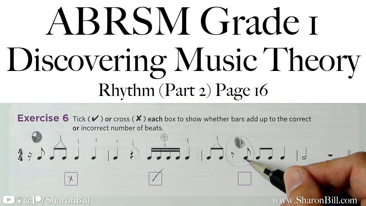 ABRSM «Открытие музыкальной теории, 1 класс, ритм» (часть 2), страница 16 с Шэрон Билл