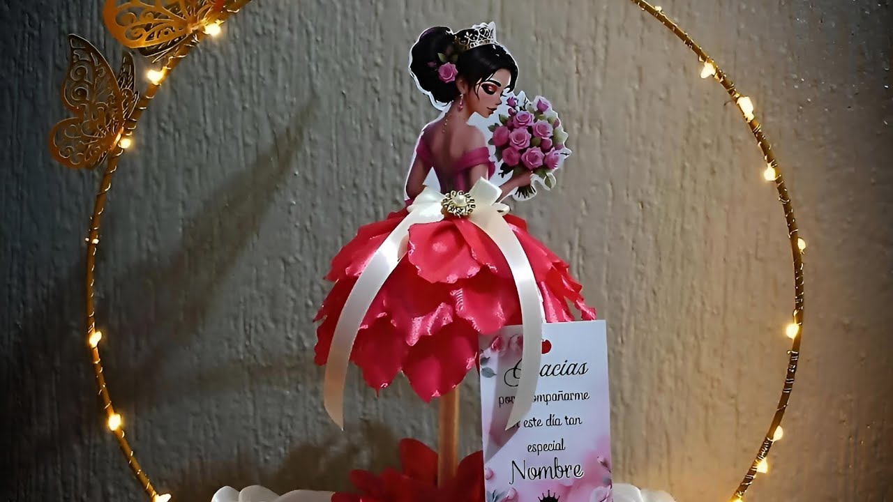 Centro de mesa para quince años