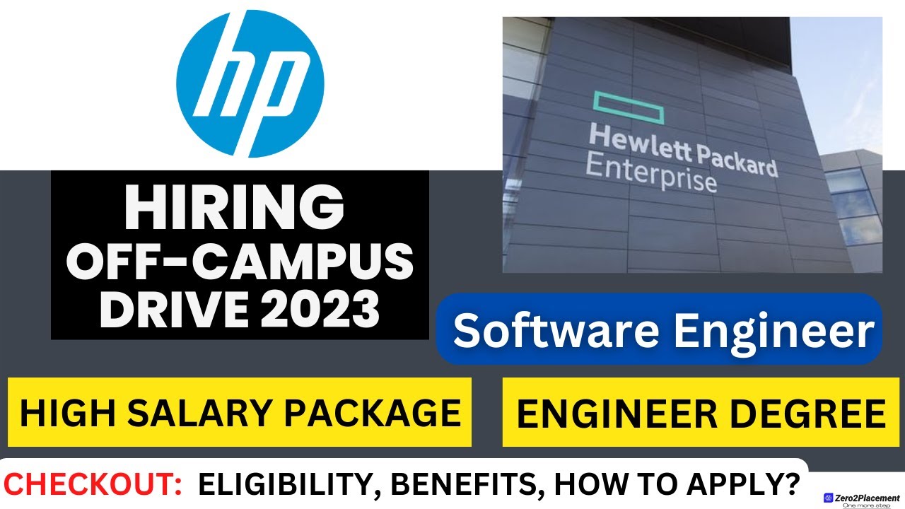 HP Off Campus Drive for 2023, 2022, 2021 Batch Freshers | Software Engineer |