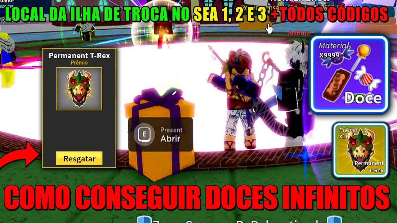 LOCALIZA&Ccedil;&Atilde;O DAS ILHAS DE TROCA DE DOCES NO SEA 1, 2 E 3 COMO COSEGUIR DOCES + TODOS OS CODIGOS...