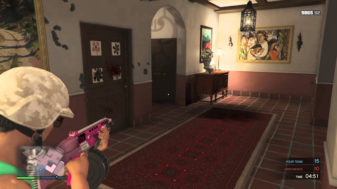 GTA V Online Deathmatch : Inside Michaels House