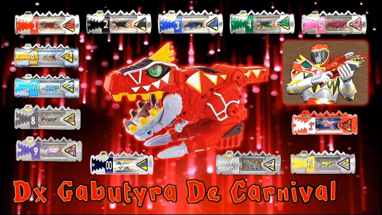 Dx Gabutyra De Carnival & All Zyudenchi Part 1 :  変形銃 ガブティラ・デ・カーニバル [ Power Rangers Dino Charge ]