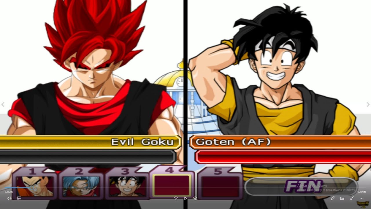 Evil Goku VS Gohan, Trunks, Goten - DBZ Budokai Tenkaichi 3 Super VS AF Mod