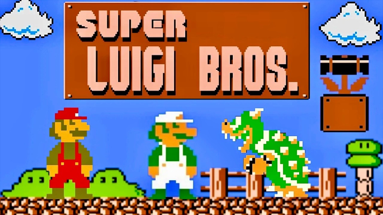 What if LUIGI was the Hero of Super Mario Bros. 1?! Super Luigi Bros. Playthrough