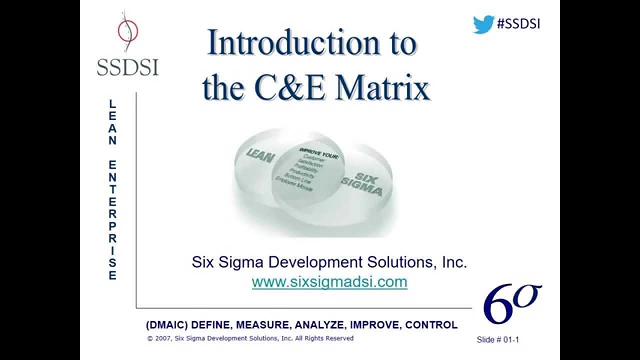 Introduction to the C&E Matrix Webinar (Pre-Recorded)