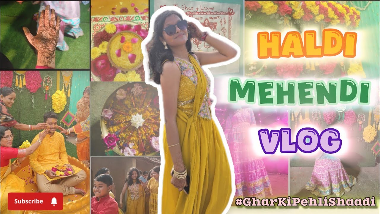 Haldi & Mehendi Vlog ✨ / Ghar Ki Shaadi 💥🥳 // Bade Bhaiya Ki Shaadi 🥳 #wedding #trending #shaadi 