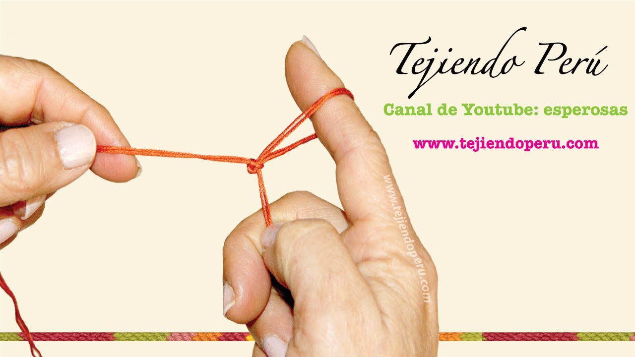 Cordón tejido con los dedos