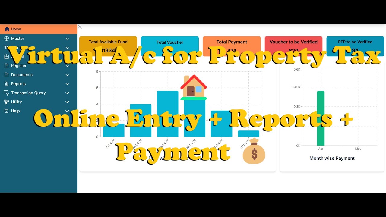 Virtual A/c Property Tax in Sahaj Saral 🏠 | Online Tax Collection, Reports & Payment Explained 💼