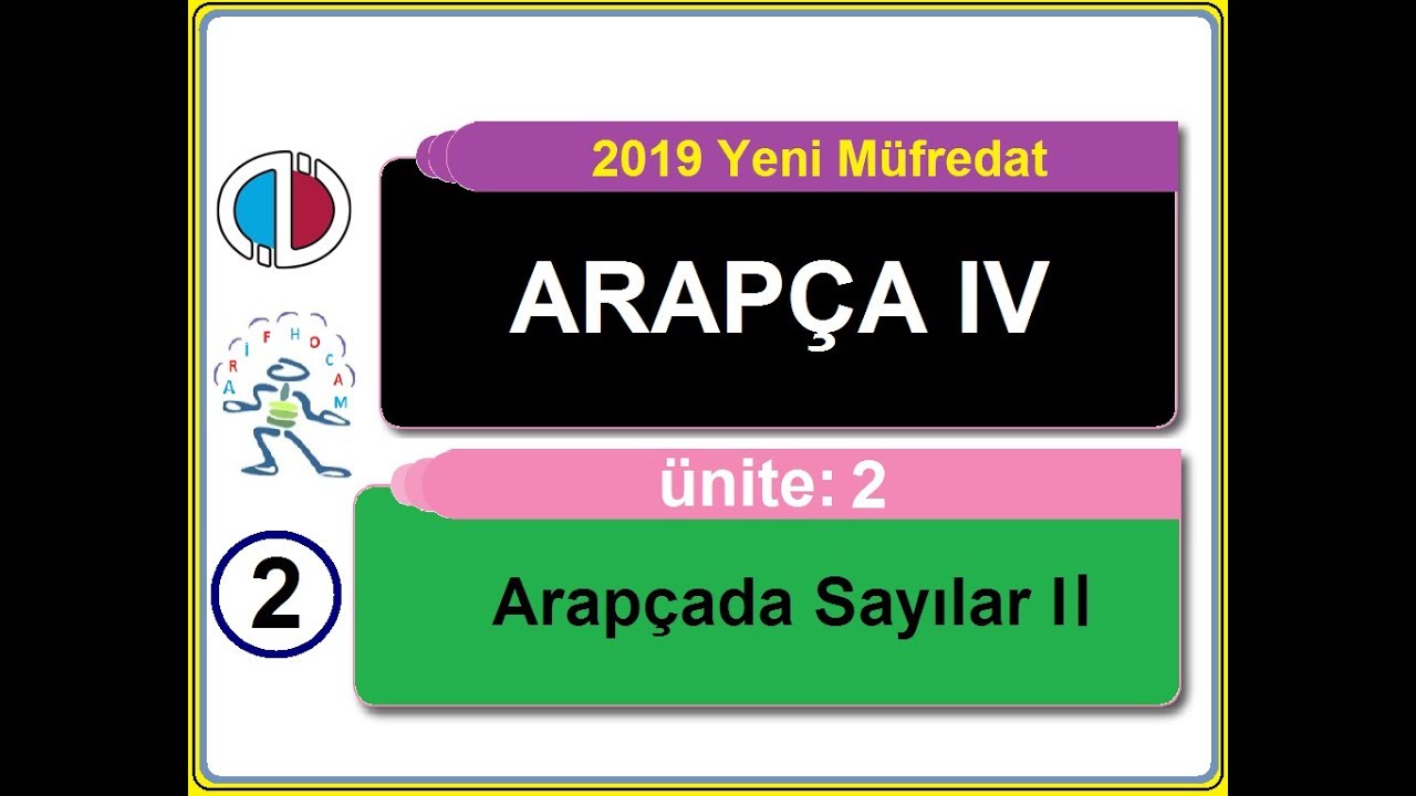 AÖF ARAPÇA 4 - ÜNİTE 2 (YENİ MÜFREDAT) - ARAPÇADA SAYILAR 2