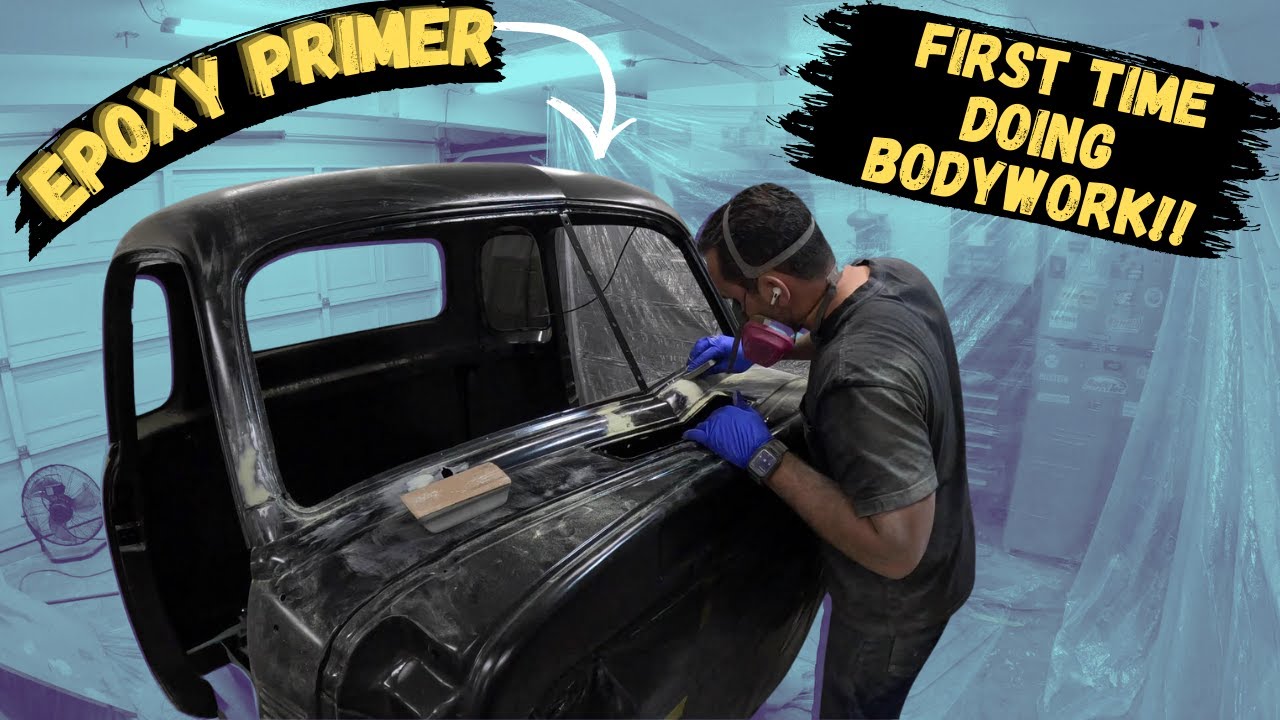 Dent repair, Epoxy priming AND finishing the body work on the CAB - 1953 GMC