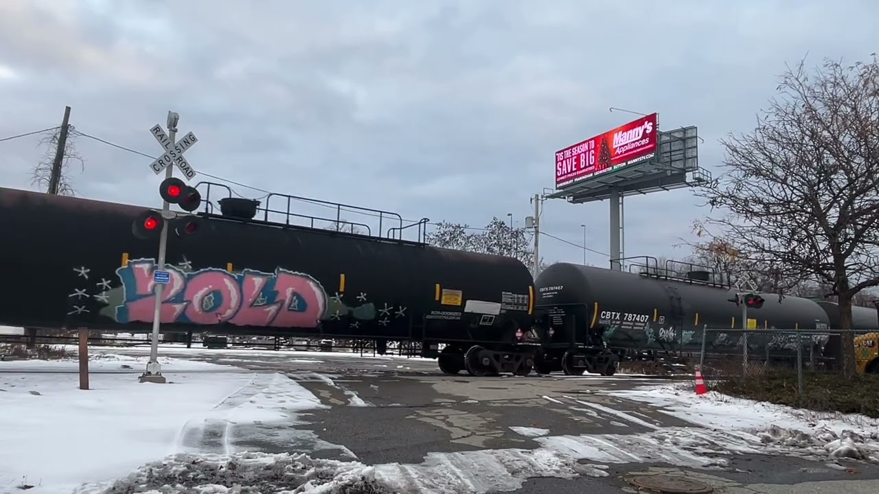 Garden St in Worcester, MA Railroad Crossing 