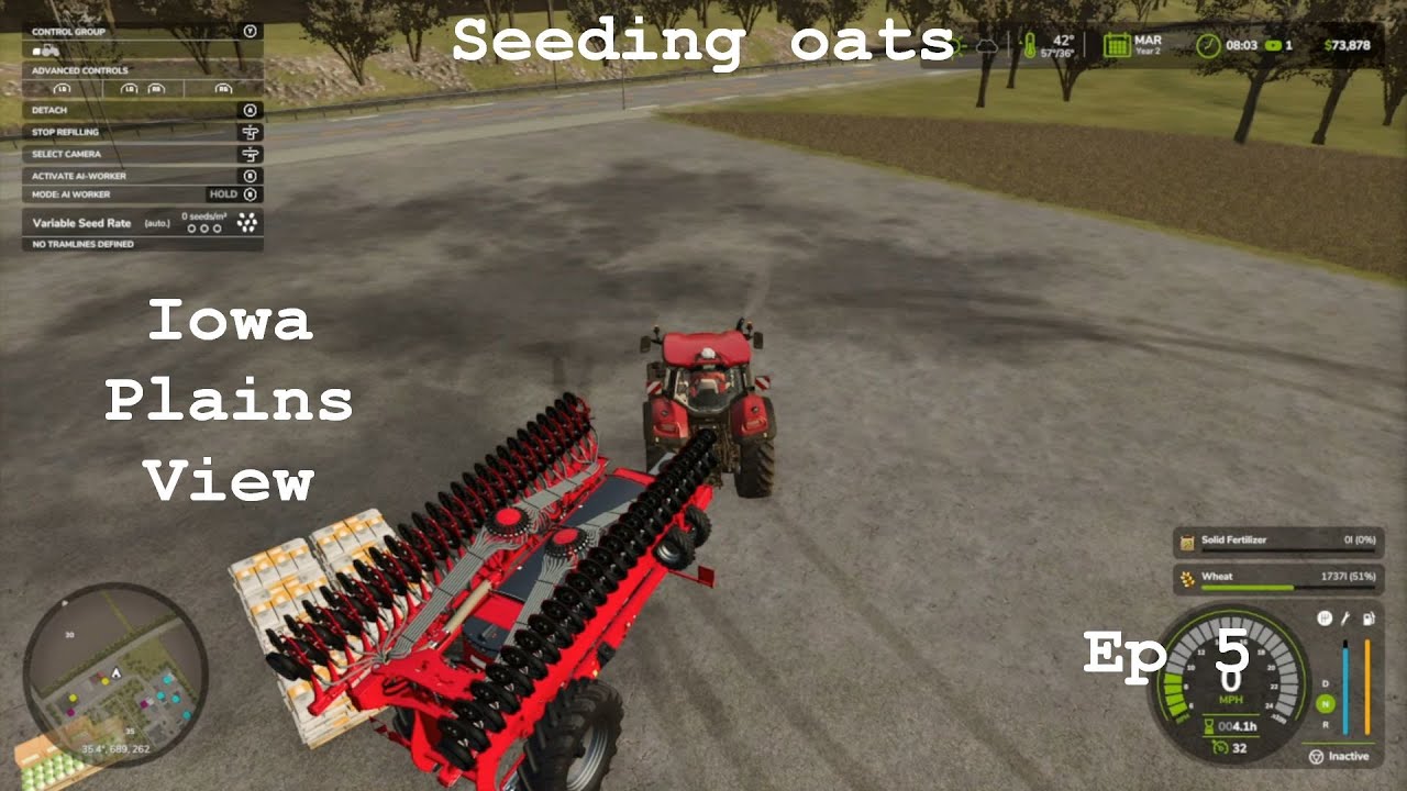 Seeding oats - Iowa Plains View - FS25 - Ep 5