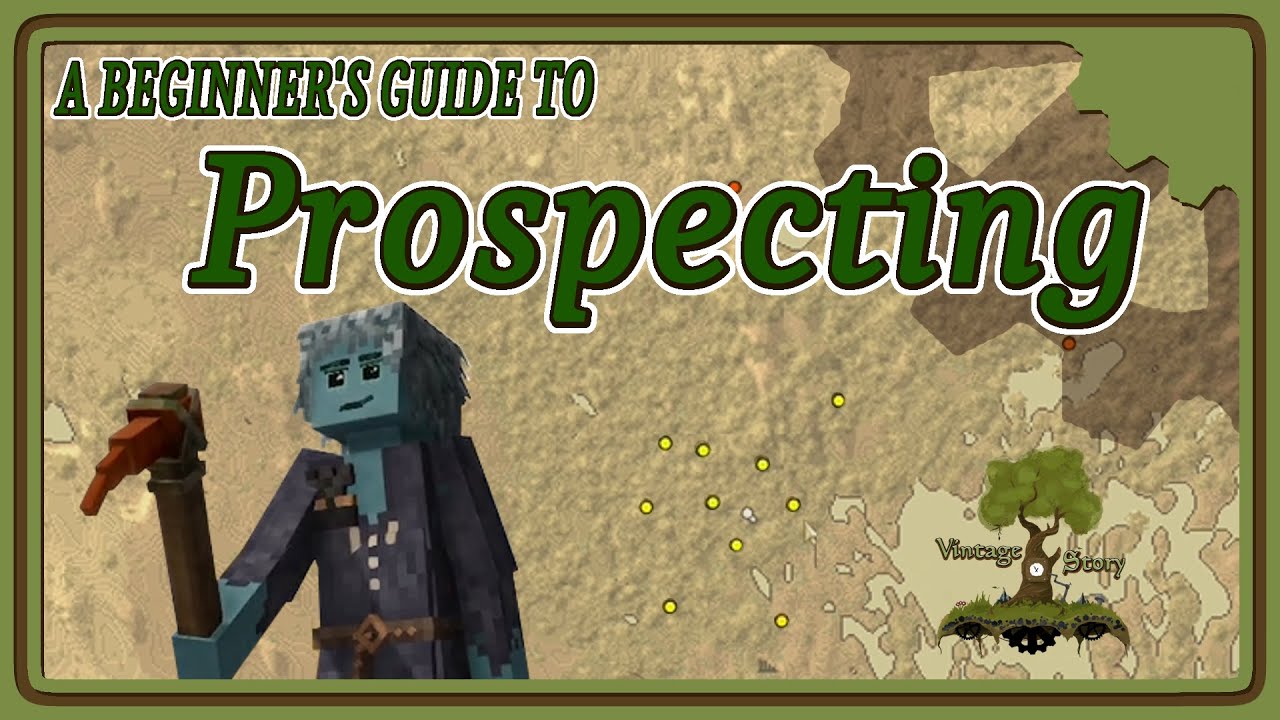 Vintage Story Beginner's Guide 6 - How to use the Prospecting Pick