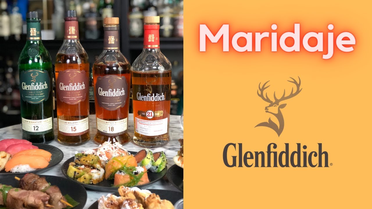 Maridaje Whisky Glenfiddich con Comida Japonesa 🥢🍣 (4 whiskies de 12 a 21 años)